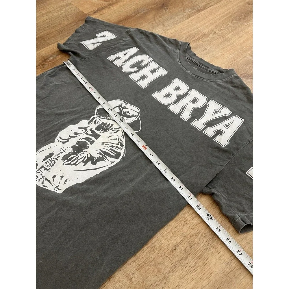 Zach Bryan Burn Burn Burn Buckeye Tour Shirt Tee Gray Large Concert Promo Merch